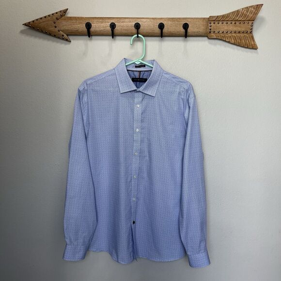 Tommy Hilfiger Other - Tommy Hilfiger | Logo Long Sleeve Button Slim Fit Shirt English Blue 16.5 Large